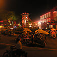 Vanha keskusta iltavalaistuksessa Melaka