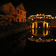 Japanese bridge in the evening, Hoi An