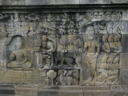 Yksityiskohtaa Borobudur Temppeliltä