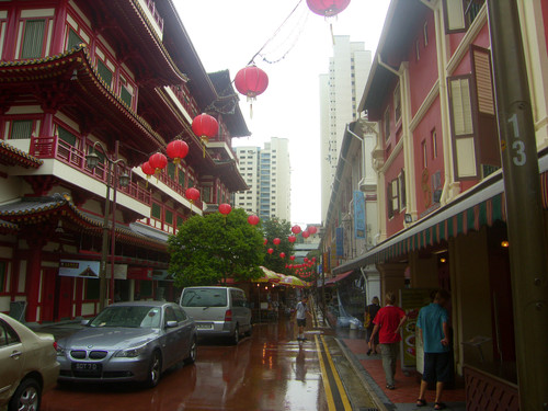 Katunäkymää Chinatown Singapore
